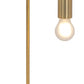 HomeRoots 50" Bedside LED Table Lamp in Copper Finish