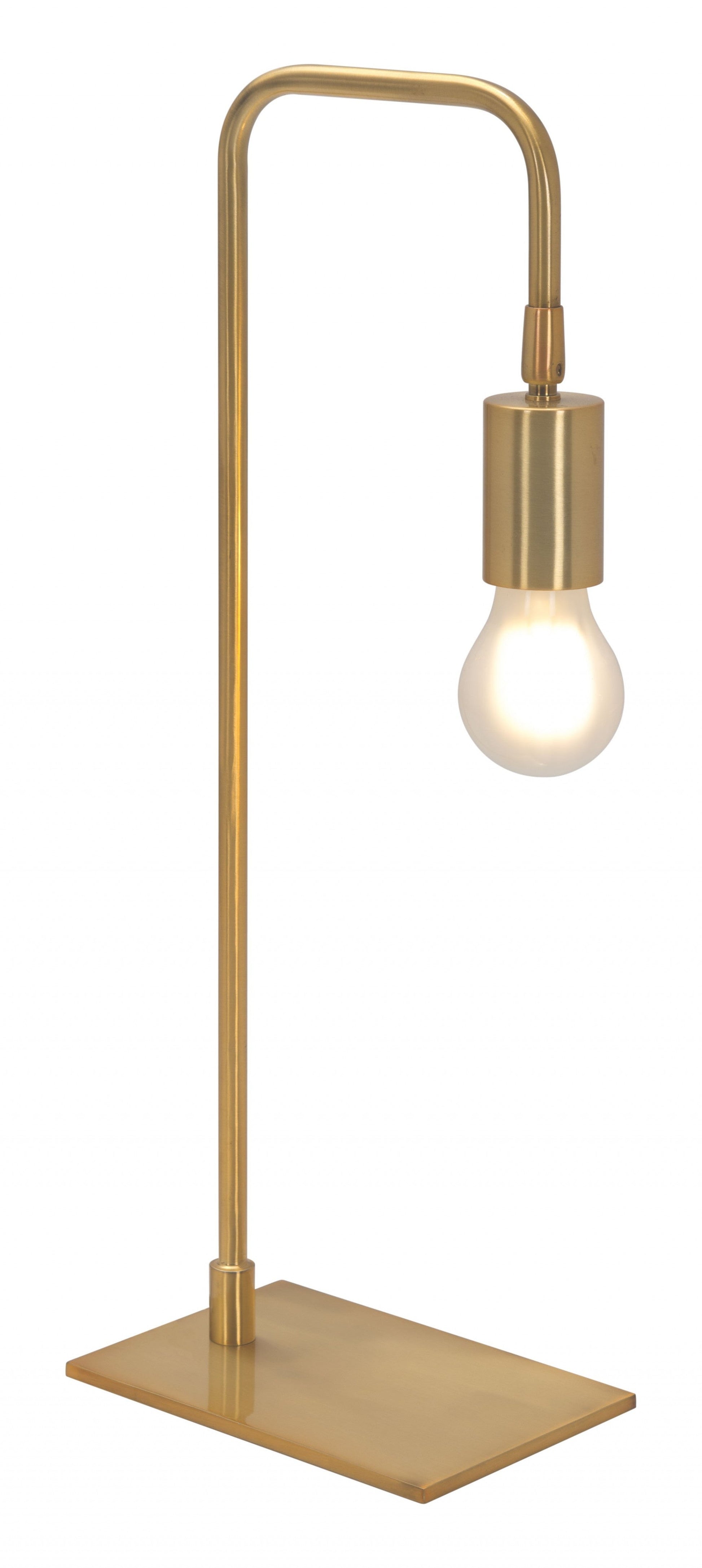 HomeRoots 50" Bedside LED Table Lamp in Copper Finish