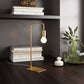 HomeRoots 50" Bedside LED Table Lamp in Copper Finish