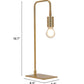 HomeRoots 50" Bedside LED Table Lamp in Copper Finish