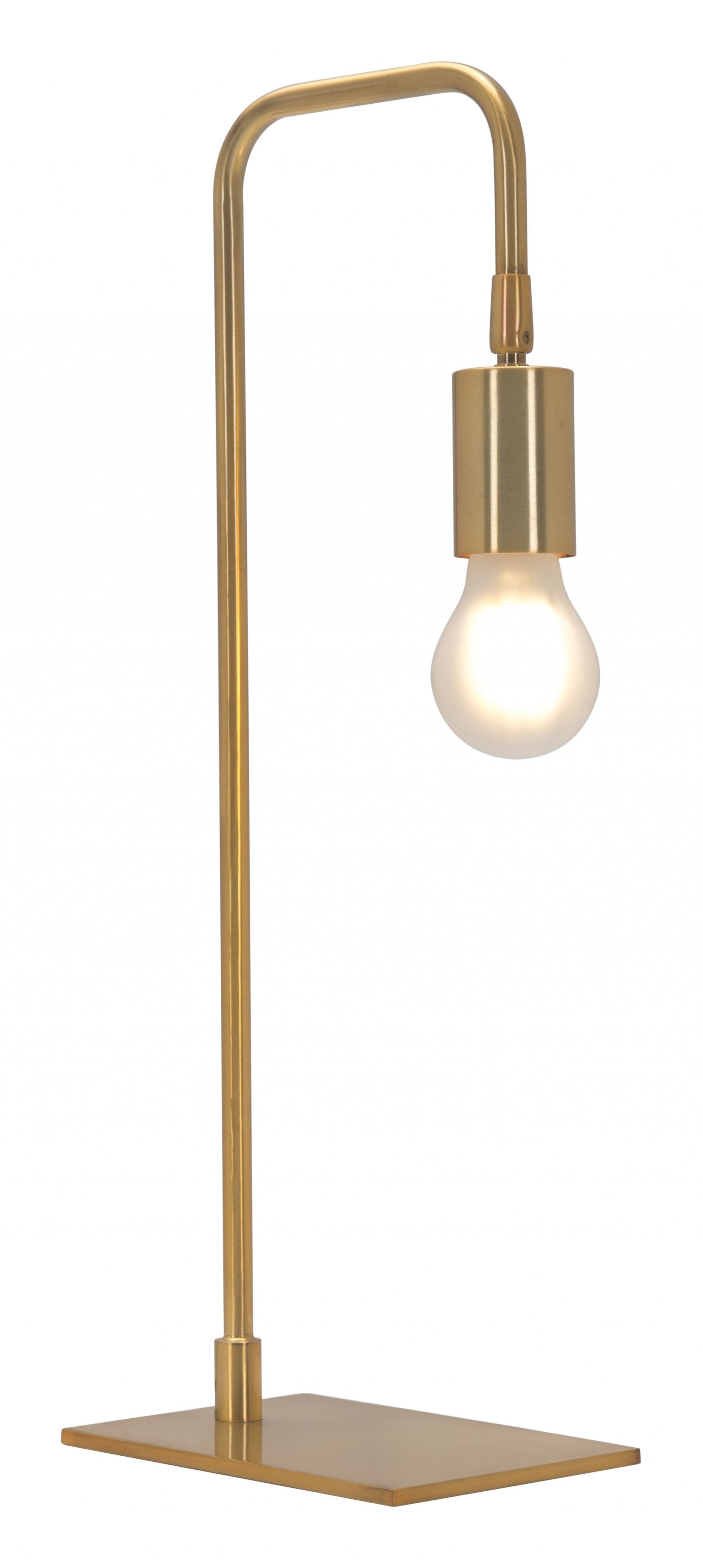 HomeRoots 50" Bedside LED Table Lamp in Copper Finish