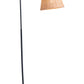 HomeRoots 50" LED Traditional Shaped Floor Lamp With Wood Brown Empire Shade