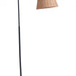HomeRoots 50" LED Traditional Shaped Floor Lamp With Wood Brown Empire Shade