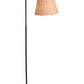 HomeRoots 50" LED Traditional Shaped Floor Lamp With Wood Brown Empire Shade