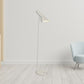 HomeRoots 51" Aluminum Reading Task Floor Light in White Finish