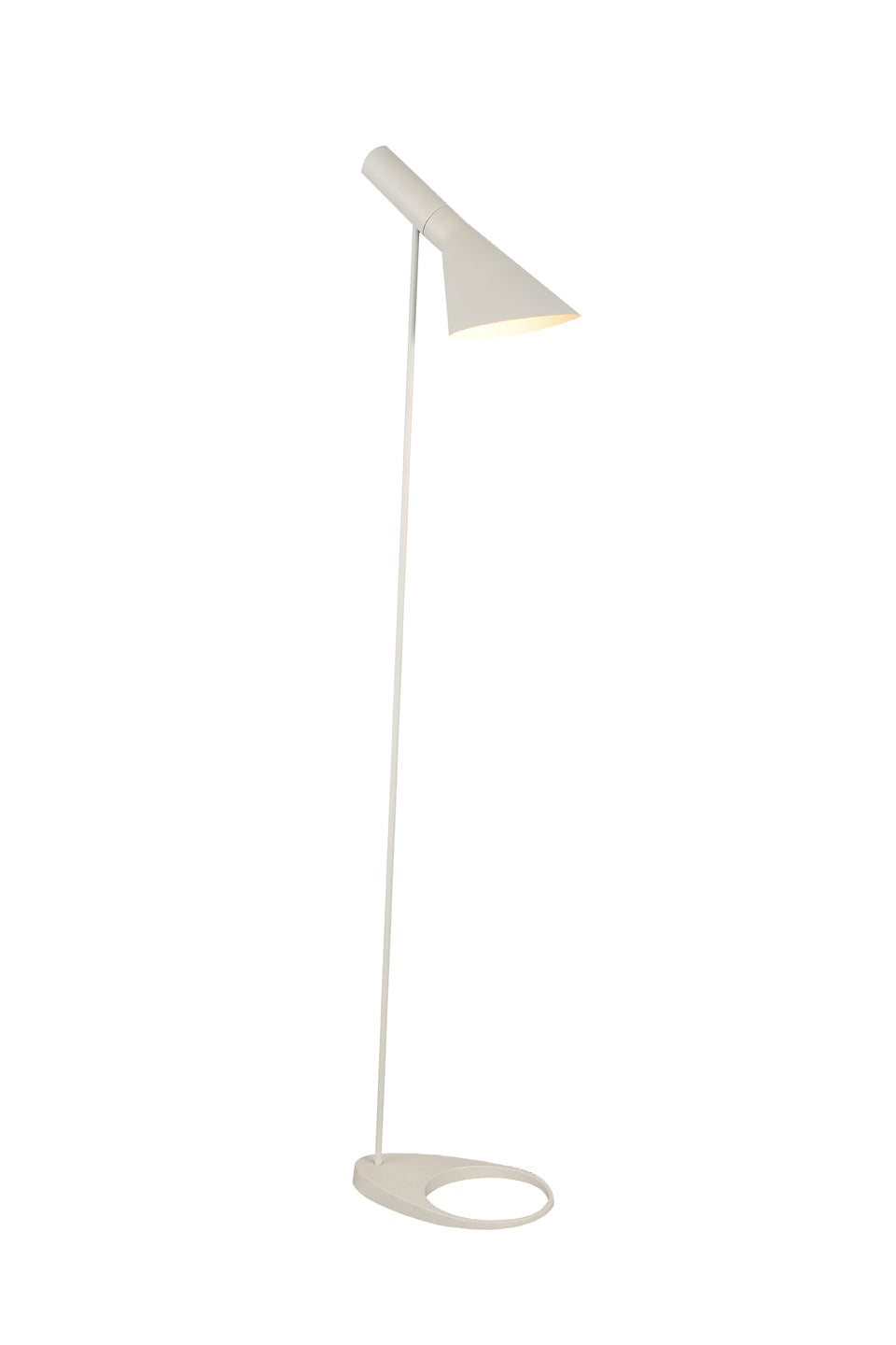 HomeRoots 51" Aluminum Reading Task Floor Light in White Finish