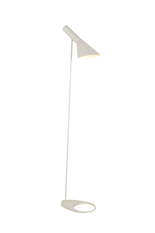 HomeRoots 51" Aluminum Reading Task Floor Light in White Finish