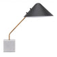 HomeRoots 52" White Bedside Table Lamp With Black Cone Shade