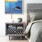 HomeRoots 54" White Bedside Table Lamp With Black Bowl Shade
