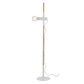 HomeRoots 55" Natural Reading Floor Lamp With White Finish