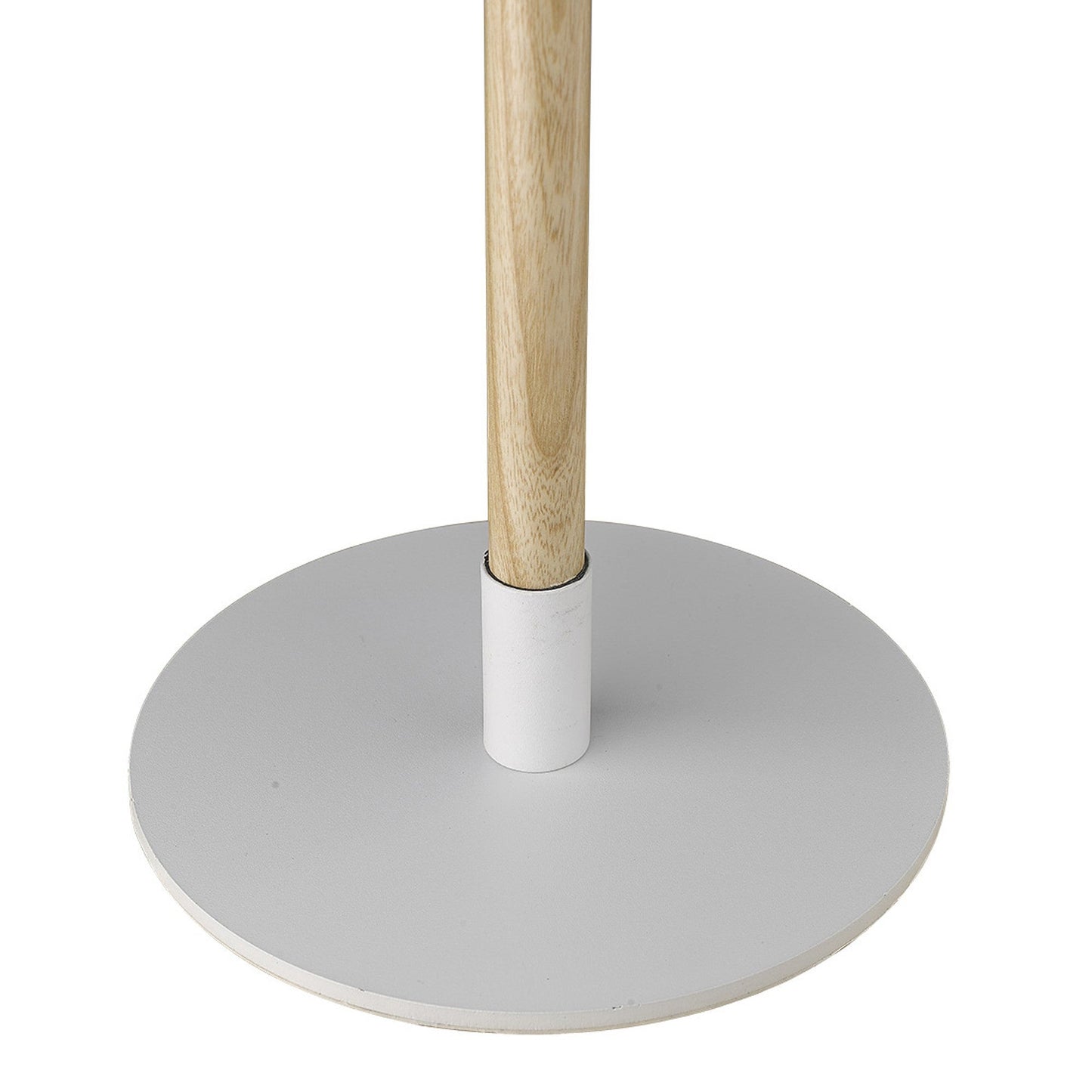 HomeRoots 55" Natural Reading Floor Lamp With White Finish