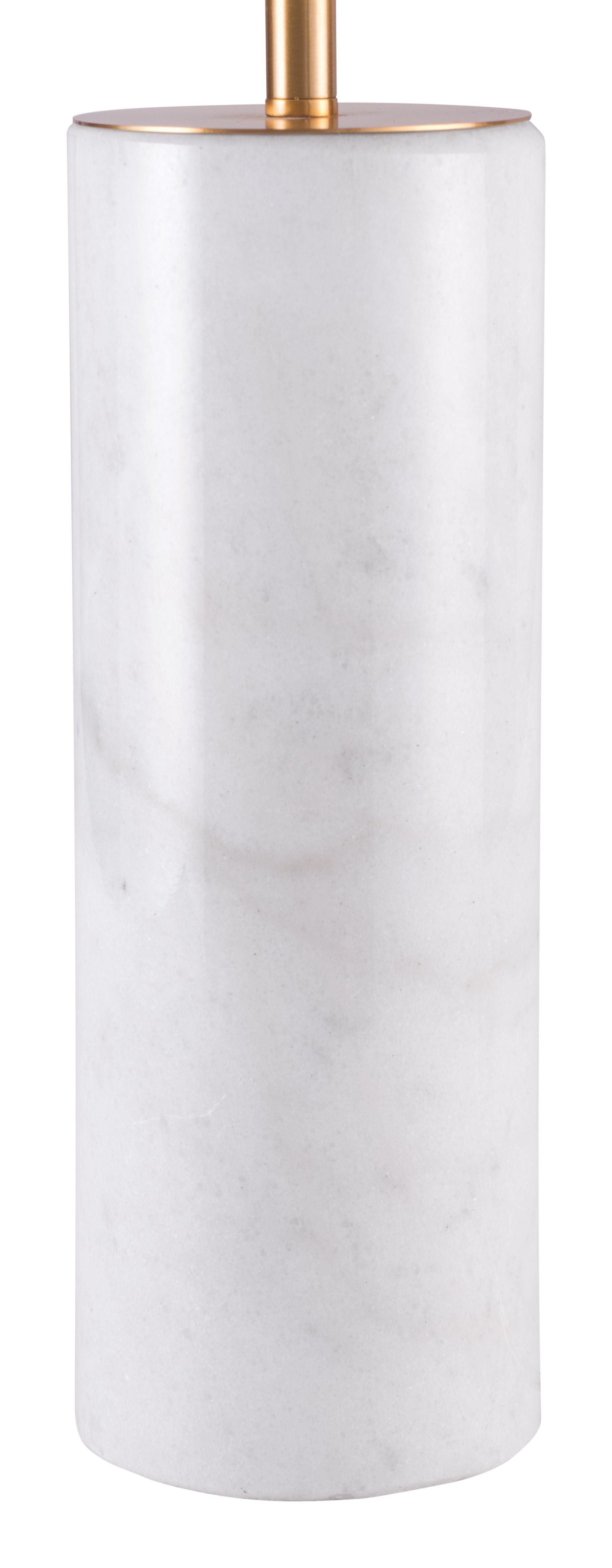 HomeRoots 55" White Bedside Table Lamp With Beige Empire Shade