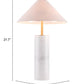 HomeRoots 55" White Bedside Table Lamp With Beige Empire Shade