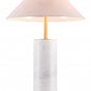 HomeRoots 55" White Bedside Table Lamp With Beige Empire Shade