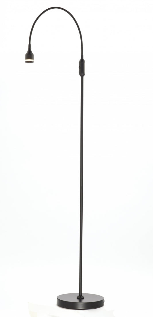 HomeRoots 56" Arched LED Floor Lamp with Matte Black Finish