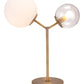 HomeRoots 56" Copper Bedside Table Lamp With Clear Globe Shade