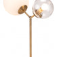 HomeRoots 56" Copper Bedside Table Lamp With Clear Globe Shade
