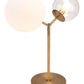 HomeRoots 56" Copper Bedside Table Lamp With Clear Globe Shade