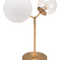 HomeRoots 56" Copper Bedside Table Lamp With Clear Globe Shade