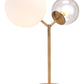 HomeRoots 56" Copper Bedside Table Lamp With Clear Globe Shade