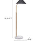 HomeRoots 56" Steel Steel Floor Lamp Set With Shade