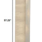 HomeRoots 57" Two Light Column Floor Lamp With White Rectangular Shade in Brushed Finish