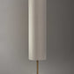 HomeRoots 59" Brass And Wood Textured Cylinder Floor Lamp in Brass Finish