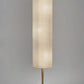 HomeRoots 59" Brass And Wood Textured Cylinder Floor Lamp in Brass Finish