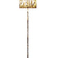 HomeRoots 59” Floor Lamp With Beige Black and Brown Faux Tiger