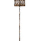 HomeRoots 59” Floor Lamp With Beige Black and Brown Faux Tiger