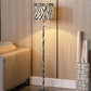 HomeRoots 59” Floor Lamp With Black and White Faux Zebra Print Finish