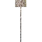 HomeRoots 59” Floor Lamp With Black and White Faux Zebra Print Finish