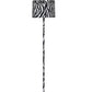 HomeRoots 59” Floor Lamp With Black and White Faux Zebra Print Finish