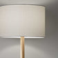 HomeRoots 59" Solid Wood Traditional Shaped Floor Lamp With White Drum Shade