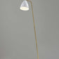 HomeRoots 59" Task Floor Lamp With Cone Shade in White Finish