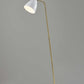 HomeRoots 59" Task Floor Lamp With Cone Shade in White Finish