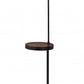 HomeRoots 59" Tray Table Floor Lamp With Cone Shade and Matte Black Finish