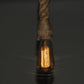 HomeRoots 5.5" x 5.5" x 36" Single Bulb Pendant Lamp With Rope Finish