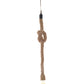 HomeRoots 5.5" x 5.5" x 36" Single Bulb Pendant Lamp With Rope Finish