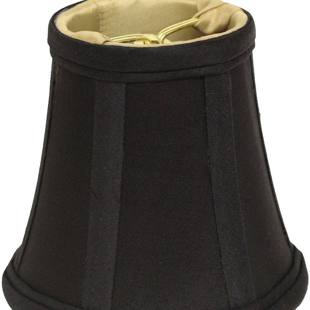 HomeRoots 6" Black and Bronze Premium Chandelier Dupioni Lampshades in Set of 6