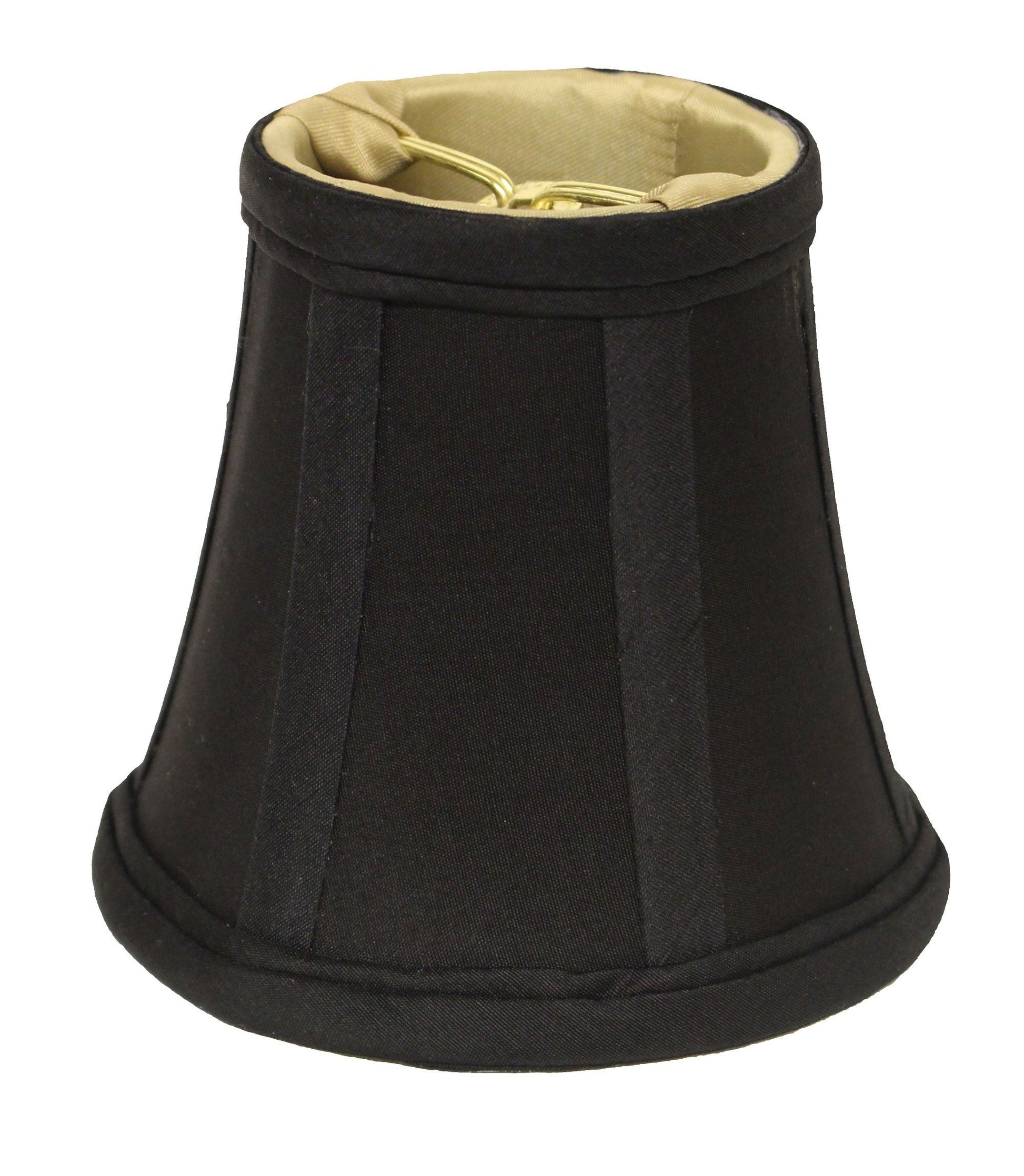 HomeRoots 6" Black and Bronze Premium Chandelier Dupioni Lampshades in Set of 6