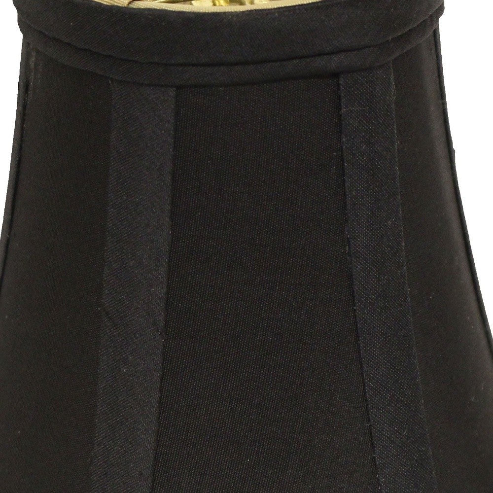 HomeRoots 6" Black and Bronze Premium Chandelier Dupioni Lampshades in Set of 6