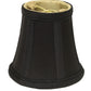 HomeRoots 6" Black and Bronze Slanted Chandelier Dupioni Lampshades in Set of 6