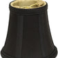 HomeRoots 6" Black and Bronze Slanted Chandelier Dupioni Lampshades in Set of 6