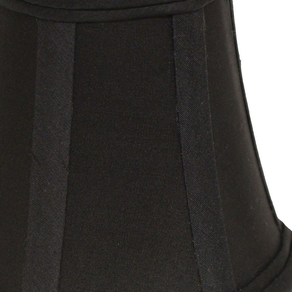 HomeRoots 6" Black and Bronze Slanted Chandelier Dupioni Lampshades in Set of 6