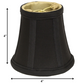 HomeRoots 6" Black and Bronze Slanted Chandelier Dupioni Lampshades in Set of 6