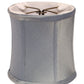 HomeRoots 6" Blue Steel Corset Drum Chandelier Dupioni Lampshades in Set of 6