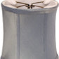 HomeRoots 6" Blue Steel Corset Drum Chandelier Dupioni Lampshades in Set of 6