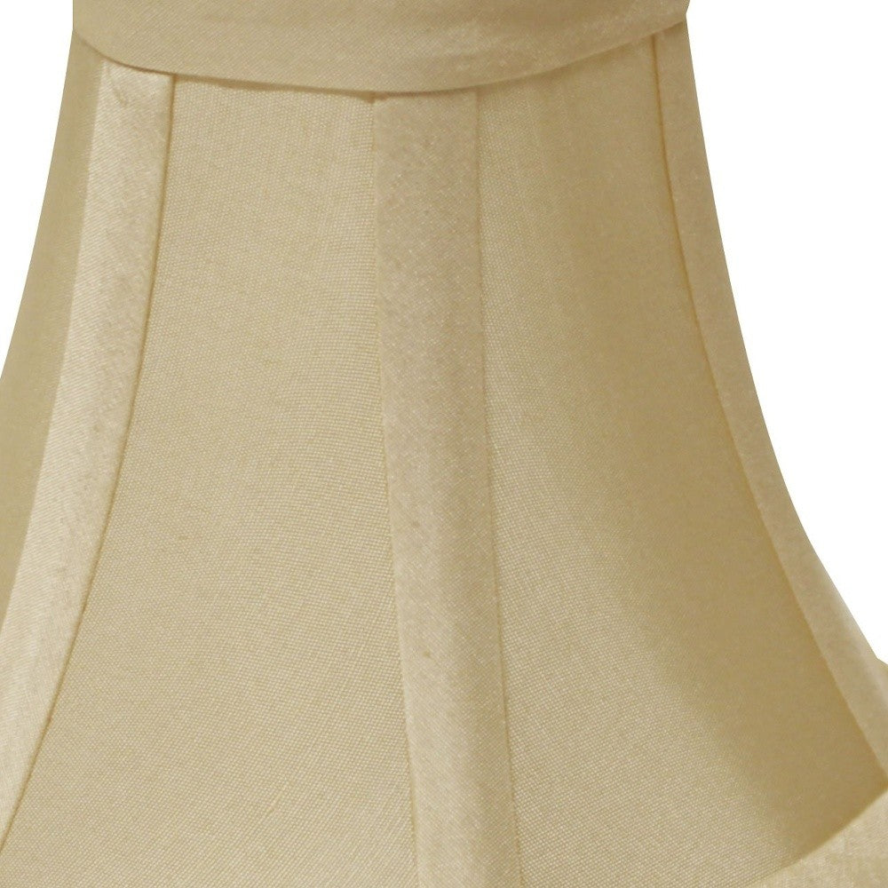 HomeRoots 6" Bright Yellow Slanted Chandelier Dupioni Lampshades in Set of 6