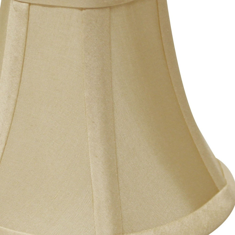 HomeRoots 6" Bright Yellow Slanted Chandelier Dupioni Lampshades in Set of 6